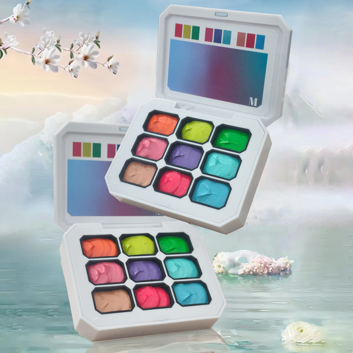 Photography Lighting Gels - 1개 9색 솔리드 네일 폴리쉬 팻