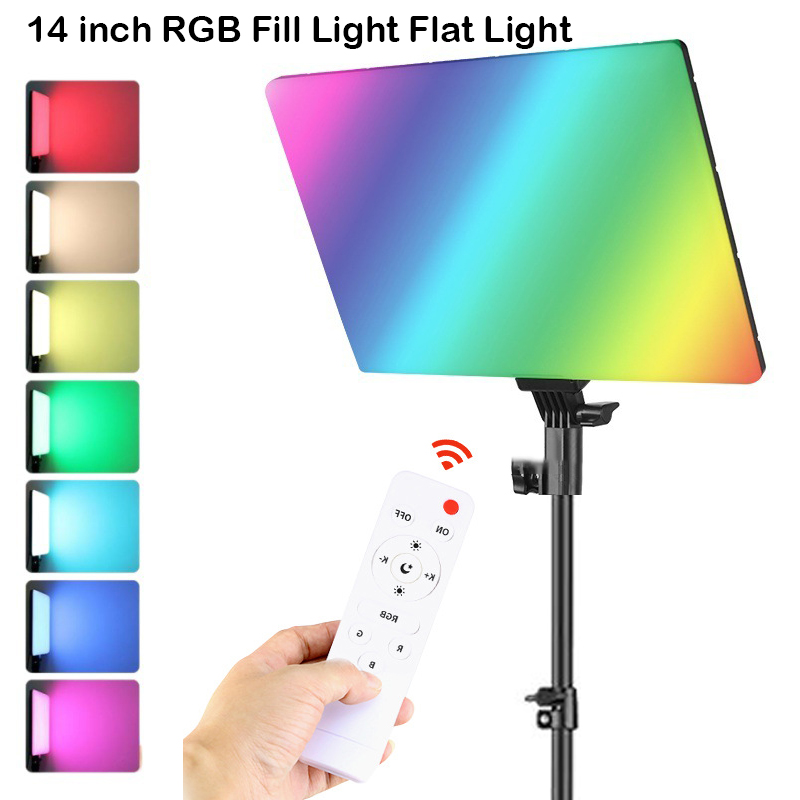 Video Light Panel Led - RGB 14'' LED 비디오 라이트 원격