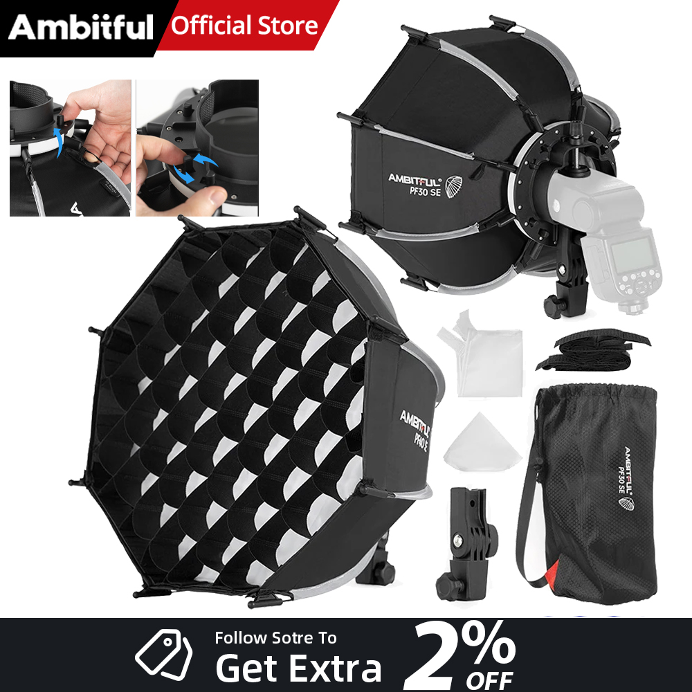 Photography Lighting Softbox - AMBITFUL PF30/PF40 30cm/40cm 미니 스피드라이트 휴대용