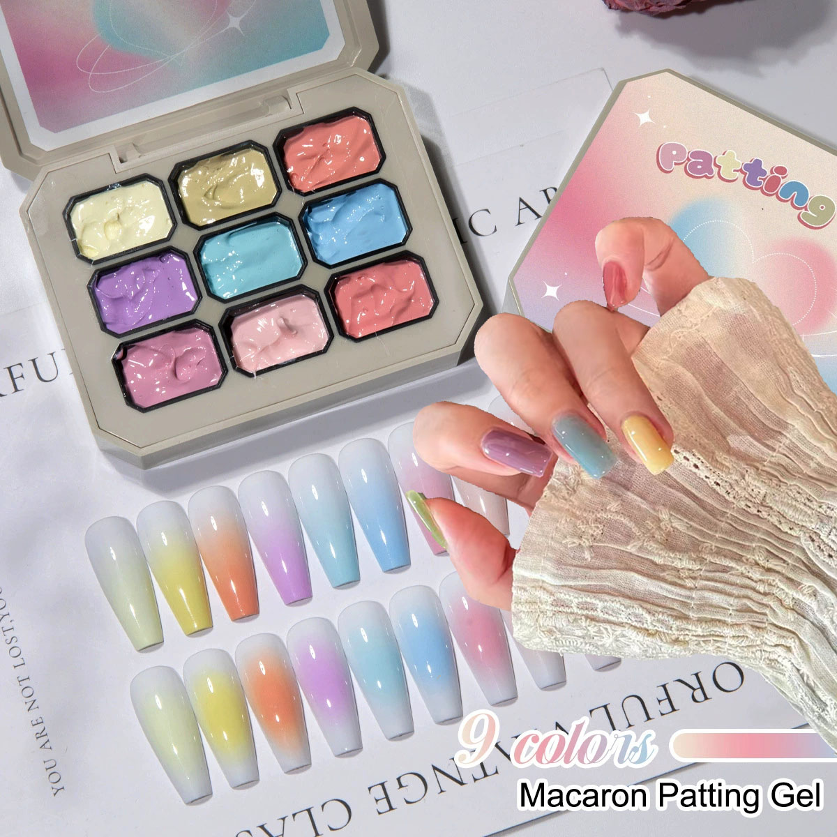 Photography Lighting Gels - 1개입 솔리드 마카롱 네일 폴리쉬 젤