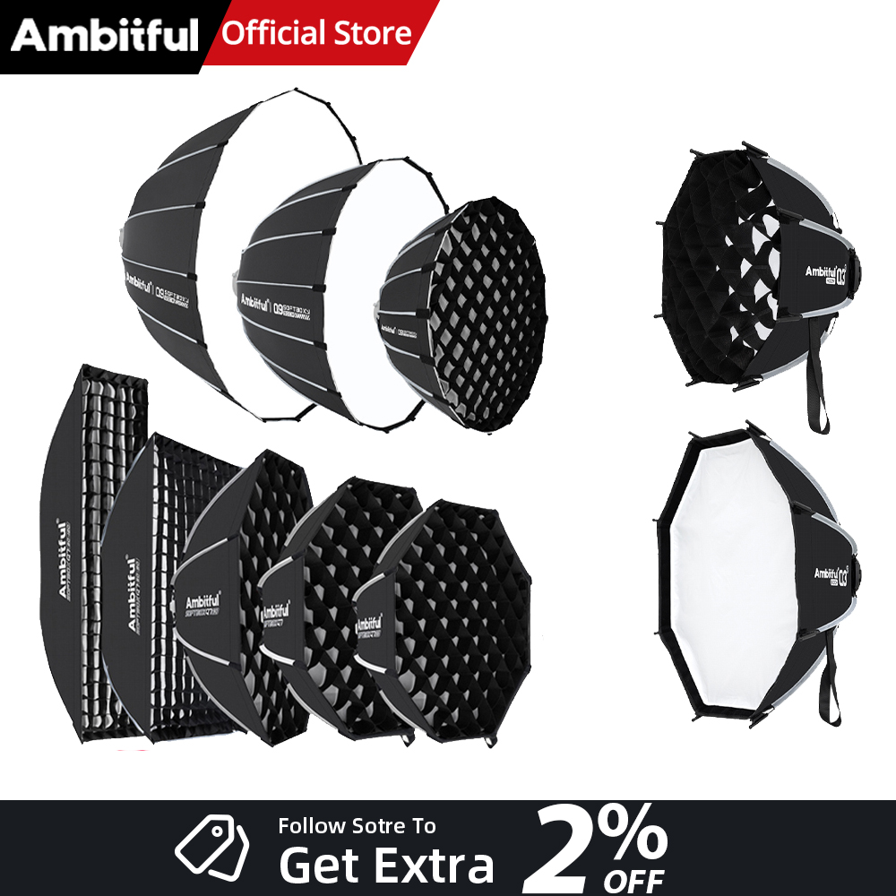 AMBITFUL Q3/Q7/Q9 시리즈 퀵 릴리즈 소프 - Photography Lighting Softbox 리뷰 및 가격