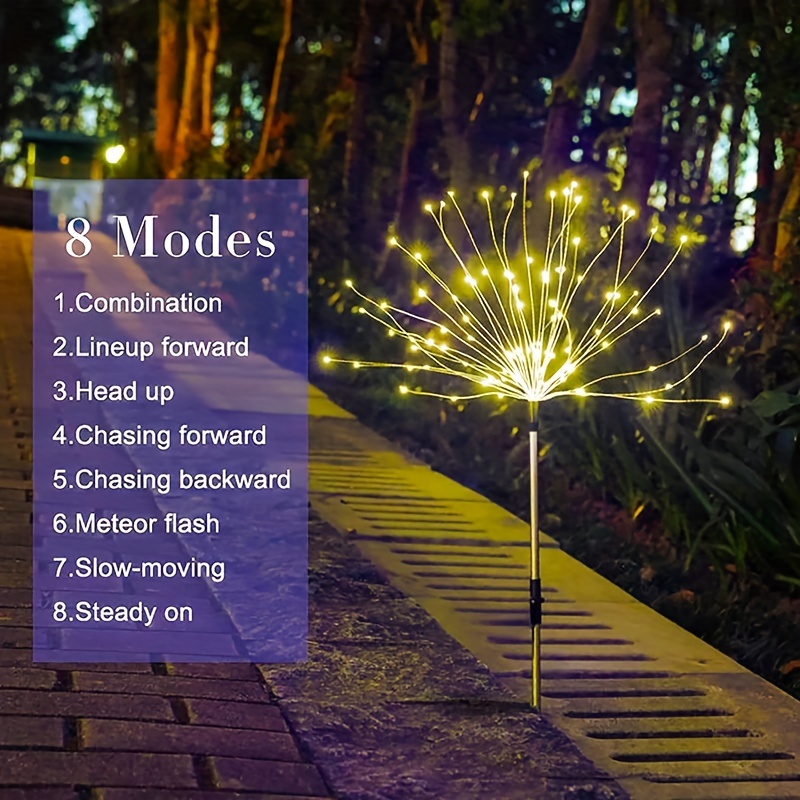 1 팩 태양 요정 조명, 방수 야외 불꽃 놀이 조명,  - Flower Photography Led Lighting Pack 리뷰 및 가격