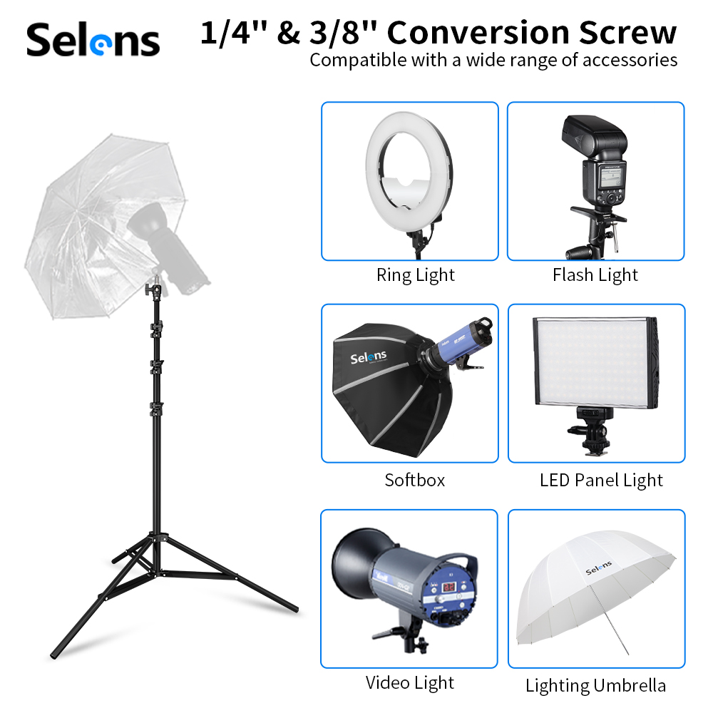 셀렌스 2.2~3.95m 에어쿠션 라이트 스탠드 알루미 - Photography Lighting Softbox 리뷰 및 가격