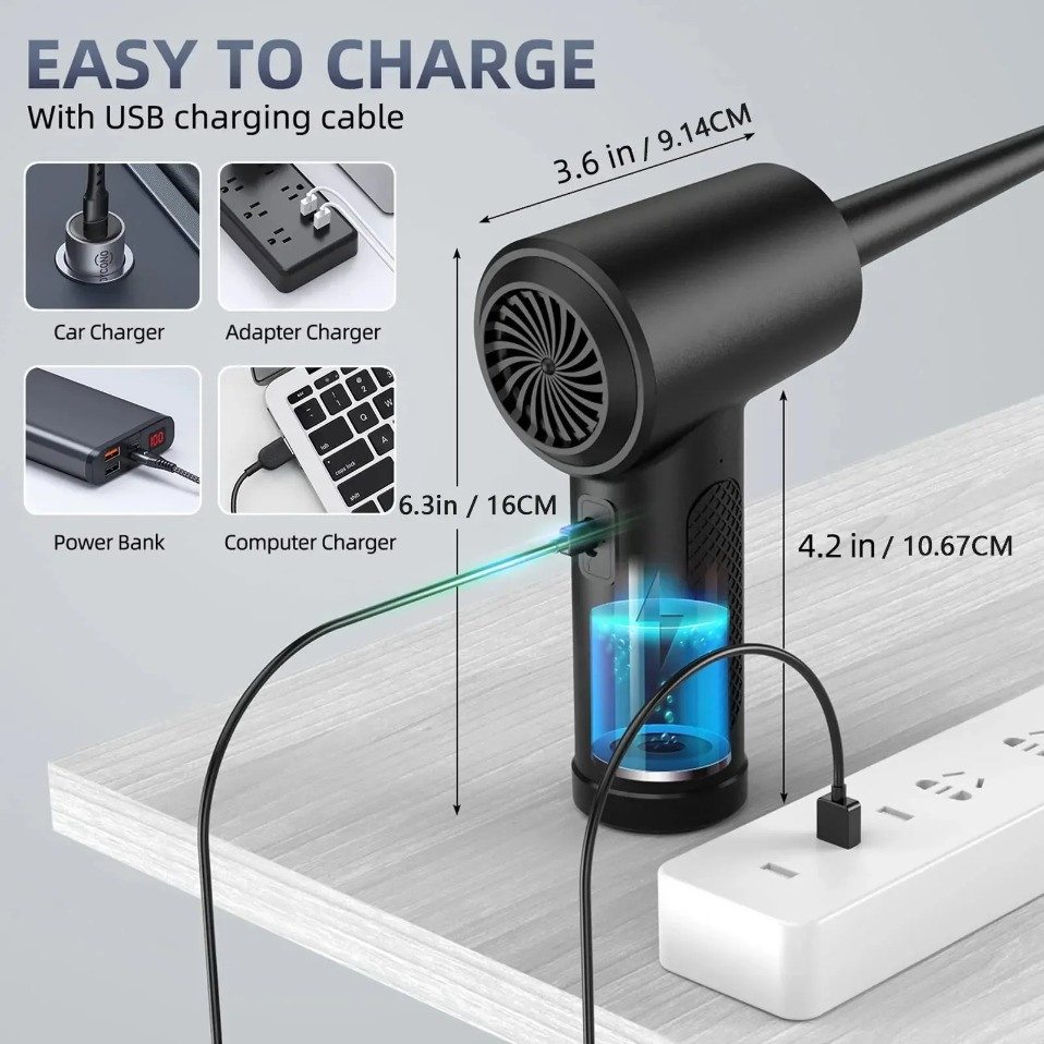 전기 무선 에어 더스터 압축 공기 블로워 LED 조명  - Photography Lighting Effects 리뷰 및 가격