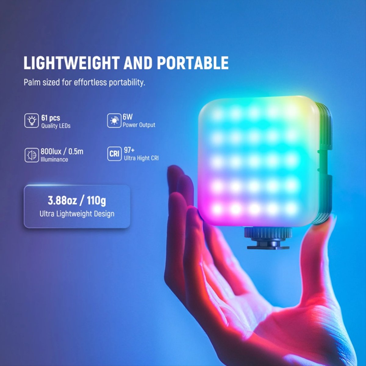 탁상용 삼각대 스탠드가 있는 최고급 자석식 RGB 비디 - Photography Lighting App 리뷰 및 가격