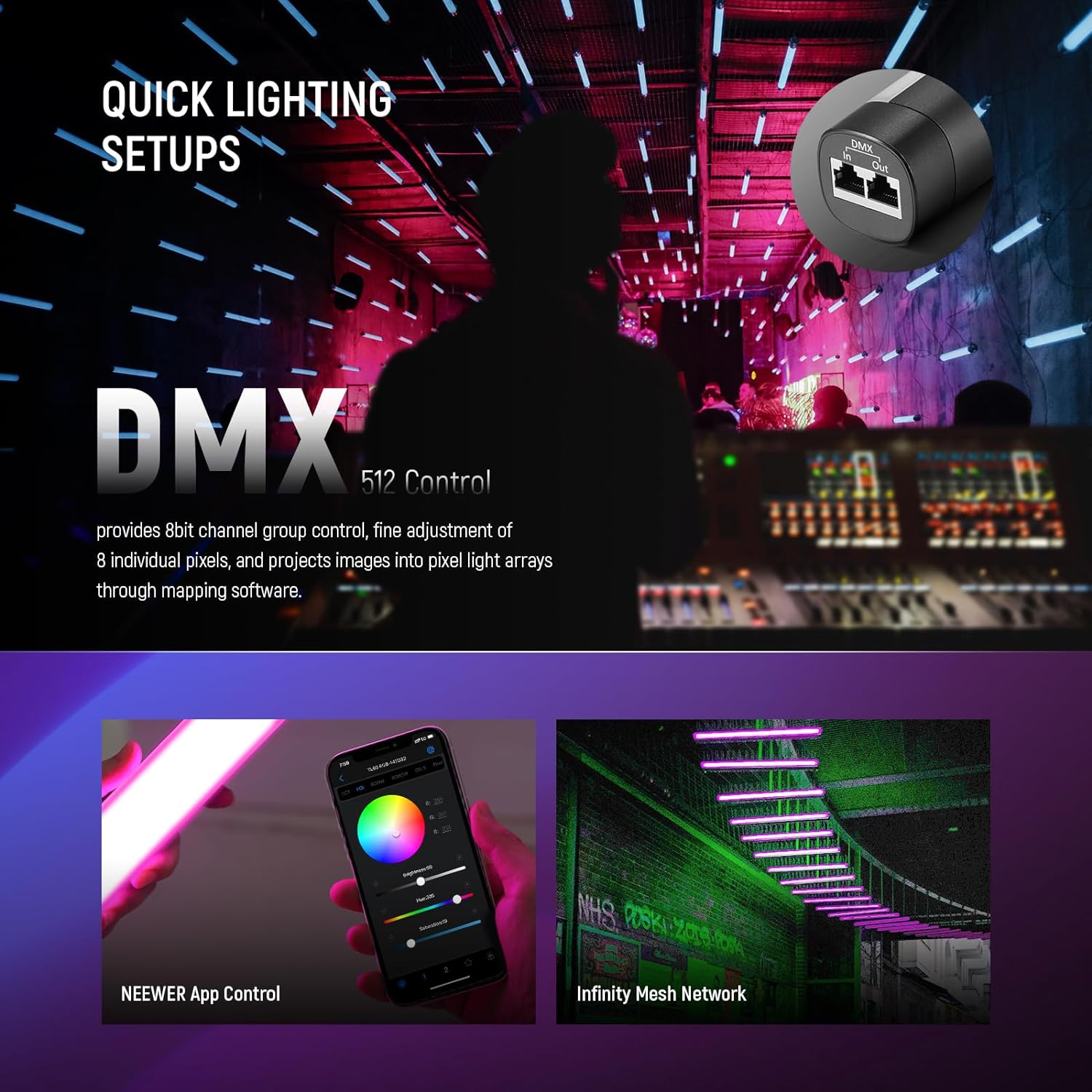 NEEWER TL60 RGB 튜브 라이트, 풀 컬러 R - Photography Lighting App 리뷰 및 가격