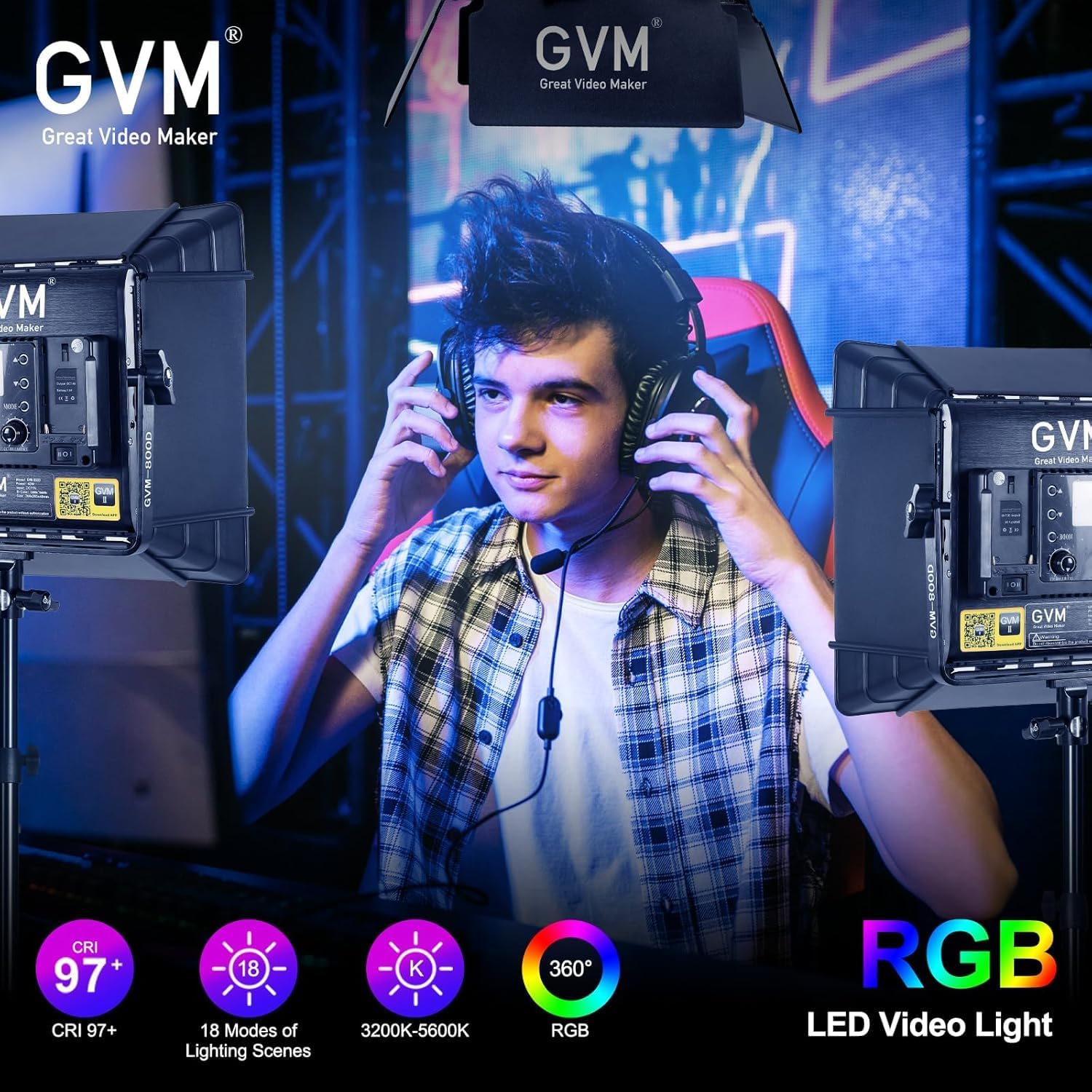 RGB LED 비디오 조명 키트, 3팩 스튜디오 비디오 - Video Light Panel Led 리뷰 및 가격