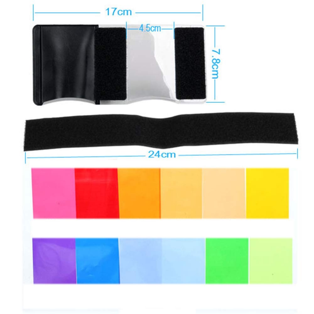 12색 카메라 플래시 젤 조명 필터 키트, 스피드라이트 - Photography Lighting Gels 리뷰 및 가격