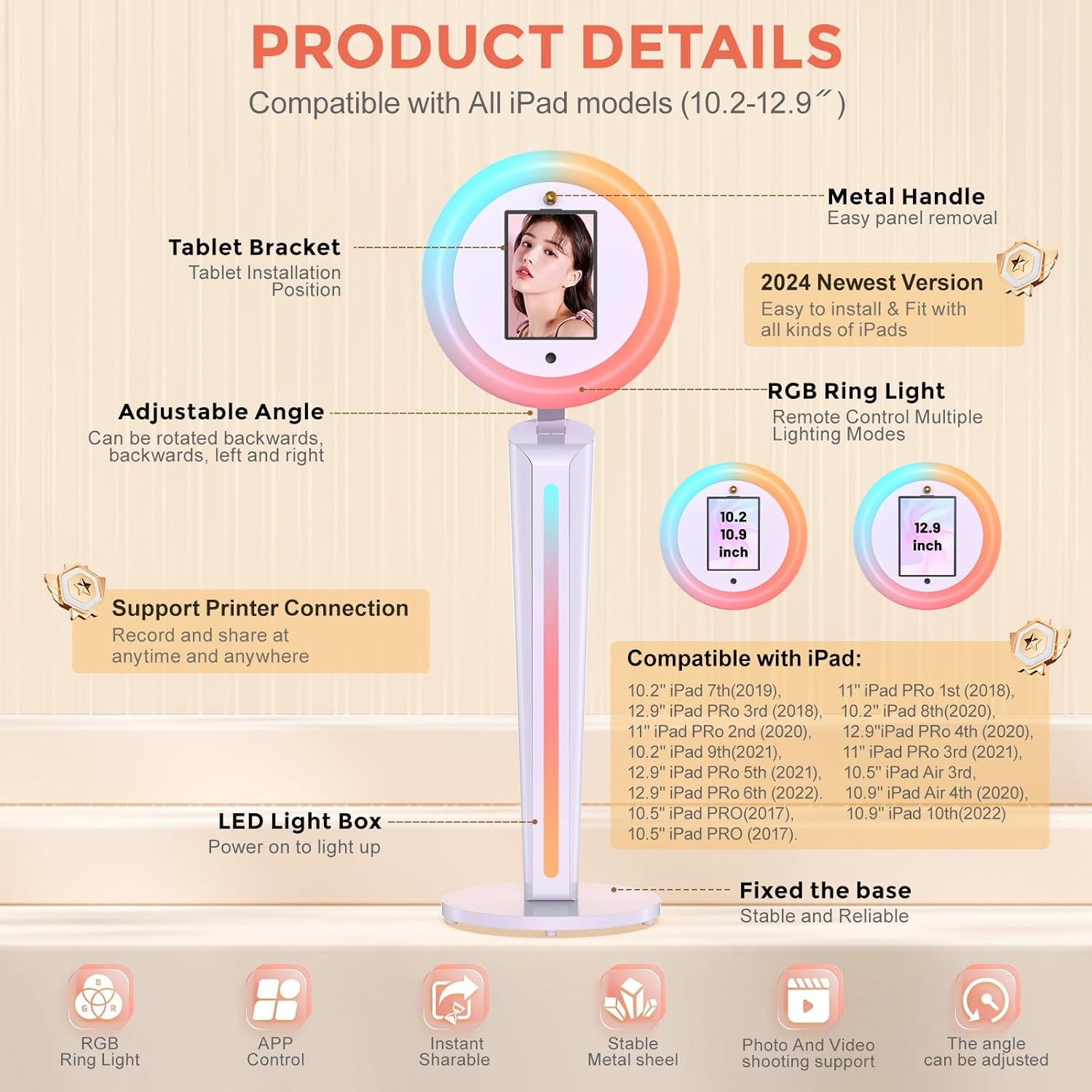 미국 DE 스톡 3가지 스타일 휴대용 아이패드 포토 부 - Photography Lighting Rental 리뷰 및 가격